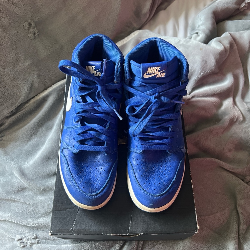 Blue And White High Top Air Jordan 1’s